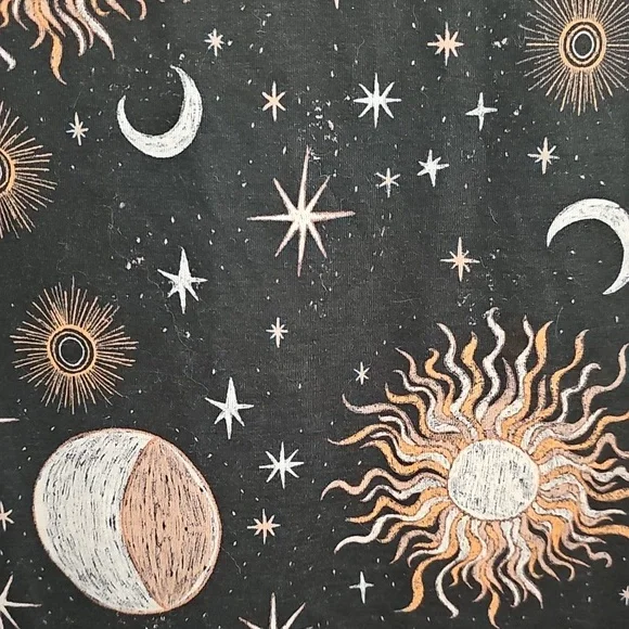 Sun and Moon Print Tee - Black Celestial - Picture 10 of 11